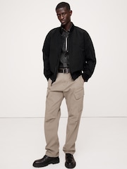 Banana Republic Black Water-Resistant Bomber Jacket - Image 1 of 5