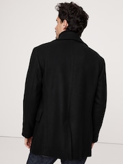 Banana Republic Black Italian Melton Peacoat - Image 2 of 5