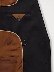 Banana Republic Black Italian Melton Peacoat - Image 4 of 5