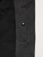 Banana Republic Black Herringbone Quilted Vest Jacket - Image 5 of 5