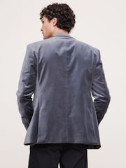 Banana Republic Charcoal Grey Cotton Velvet Blazer - Image 3 of 5