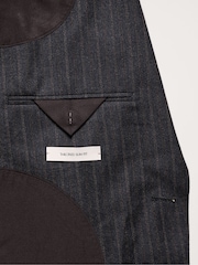 Banana Republic Navy Blue Stripe Wool Suit Jacket - Image 6 of 6