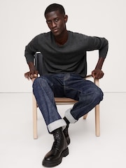 Banana Republic Grey Italian Merino Crew-Neck Jumper - Image 1 of 1