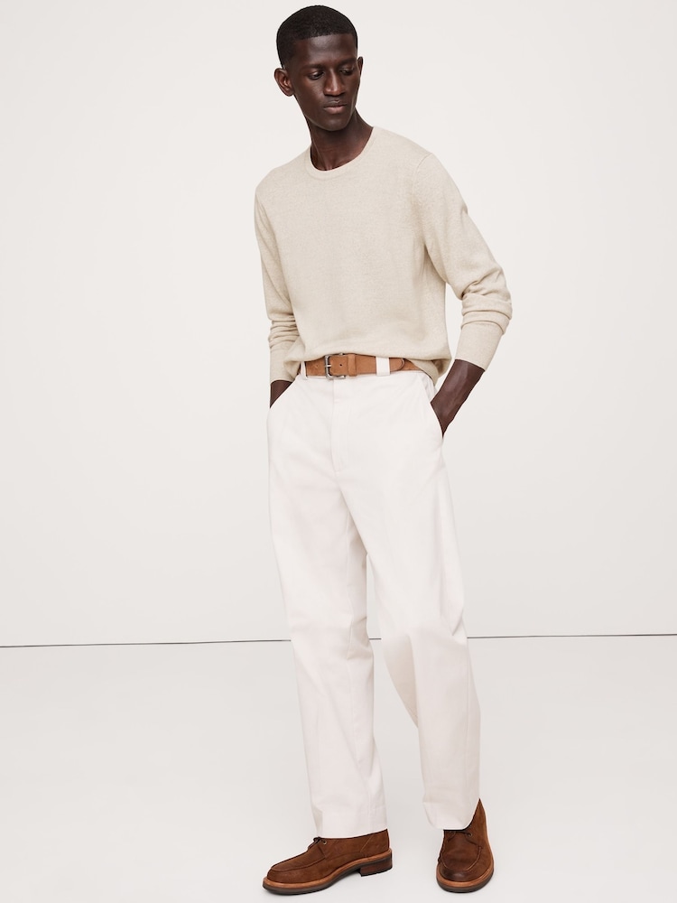 Banana Republic Beige Italian Merino Crew-Neck Jumper - Image 1 of 1