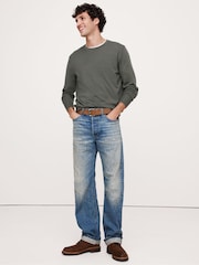 Banana Republic Green Italian Merino Crew-Neck Jumper - Image 1 of 1