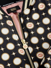 Rockett St George Black/Ecru Mono Lips Bomber Jacket - Image 10 of 10