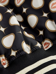 Rockett St George Black/Ecru Mono Lips Bomber Jacket - Image 9 of 10