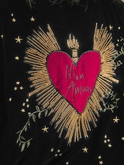Rockett St George Black Velvet Embroidered Bomber Jacket - Image 6 of 8