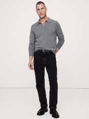 Banana Republic Grey Merino Wool Italian Jumper Polo - Image 1 of 1