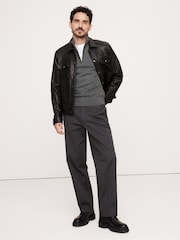 Banana Republic Grey Merino Wool Italian Half-Zip Jumper - Image 3 of 4