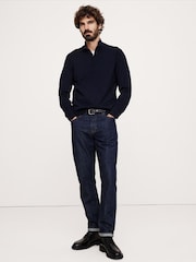 Banana Republic Pullover aus italienischer Merinowolle mit halbem Reißverschluss - Bild 1 von 1
