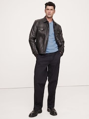 Синий - Banana Republic Хлопковый свитер в елочку рубашки поло - Image 4 of 5