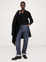 Banana Republic Black Wool-Cashmere Polo Shirt - Image 1 of 5