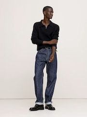 Banana Republic Black Wool-Cashmere Polo Shirt - Image 2 of 5