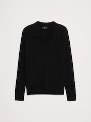 Banana Republic Black Wool-Cashmere Polo Shirt - Image 5 of 5