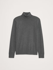 Banana Republic Grey Merino Wool Italian Turtle Neck Jumper - Image 4 of 4