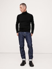 Banana Republic Black Merino Wool Italian Turtle Neck Jumper - Image 2 of 2