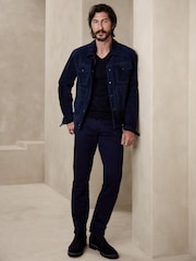 Banana Republic Blue Merino Wool Sante V-Neck Jumper - Image 3 of 4