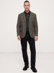 Banana Republic Grey Italian Plaid Sport Coat Jacket - Image 1 of 6