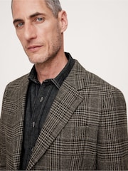 Banana Republic Grey Italian Plaid Sport Coat Jacket - Image 3 of 6