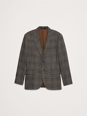 Banana Republic Grey Italian Plaid Sport Coat Jacket - Image 4 of 6