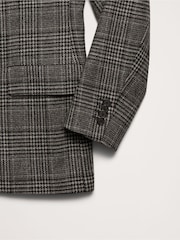 Banana Republic Grey Italian Plaid Sport Coat Jacket - Image 5 of 6
