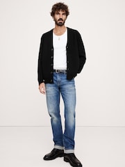 Banana Republic Black Relaxed Wool-Blend Cardigan Jumper - Image 1 of 1