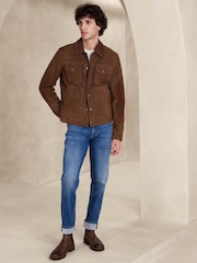 Синий - Banana Republic узкие джинсы Traveller 2.0 - Изображение 3 из 4