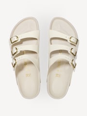 Birkenstock Cream Florida High Shine Leather Sandals - Image 3 of 3