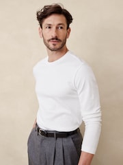 Banana Republic White Long Sleeve T-Shirt - Image 1 of 1