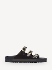 Birkenstock Black Florida High Shine Leather Sandals - Image 1 of 3