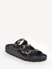 Birkenstock Black Florida High Shine Leather Sandals - Image 2 of 3