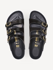 Birkenstock Black Florida High Shine Leather Sandals - Image 3 of 3