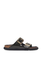 Birkenstock Black Arizona High Shine Leather Sandals - Image 1 of 5