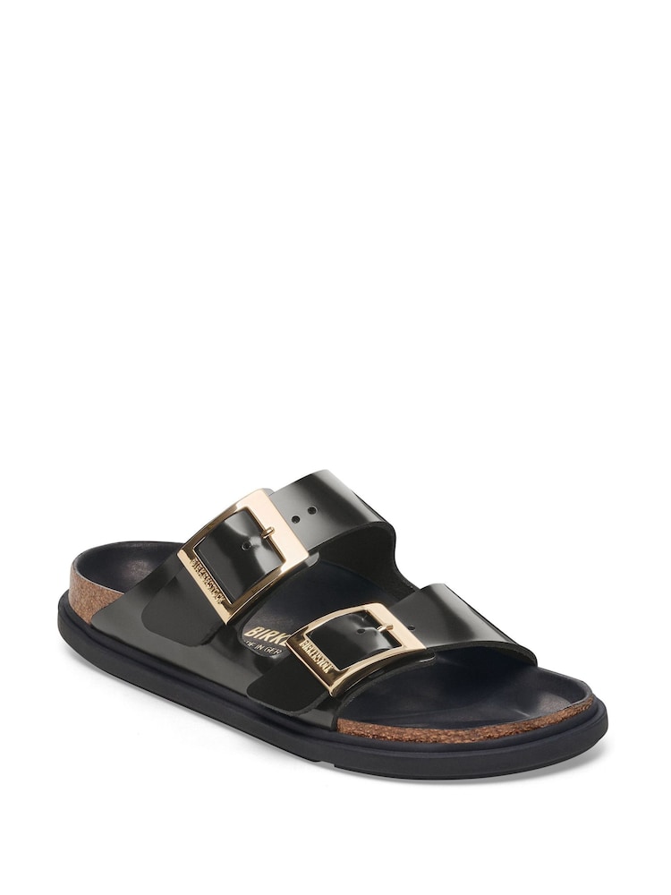 Birkenstock Black Arizona High Shine Leather Sandals - Image 2 of 5 Birkenstock Black Arizona High Shine Leather Sandals - Image 2 of 5