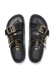 Birkenstock Black Arizona High Shine Leather Sandals - Image 3 of 5