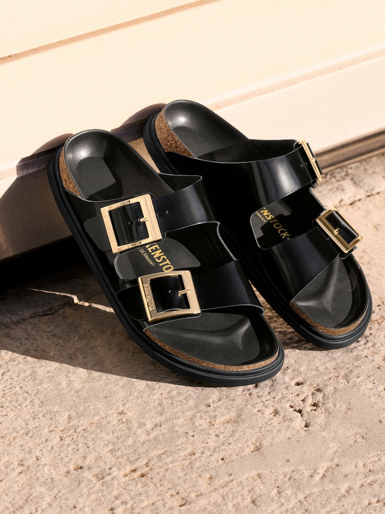 Birkenstock Black Arizona High Shine Leather Sandals - Image 5 of 5 Birkenstock Black Arizona High Shine Leather Sandals - Image 5 of 5