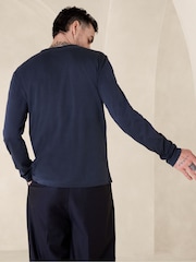 Banana Republic Navy/Blue Long Sleeve T-Shirt - Image 2 of 5