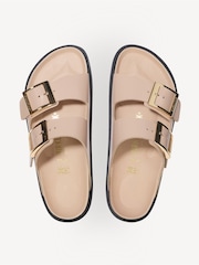 Birkenstock Beige Arizona High Shine Leather Sandals - Image 3 of 3