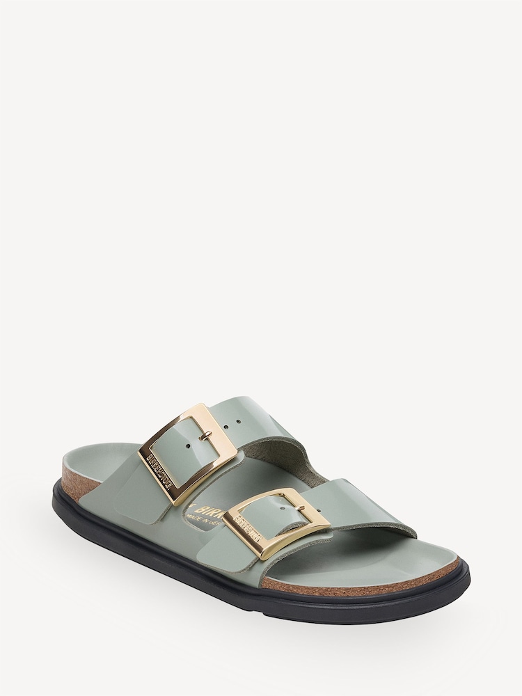 Birkenstock Green Arizona High Shine Sandals - Image 2 of 6 Birkenstock Green Arizona High Shine Sandals - Image 2 of 6