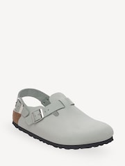 Birkenstock Green Tokio Nubuck Clogs - Image 2 of 3