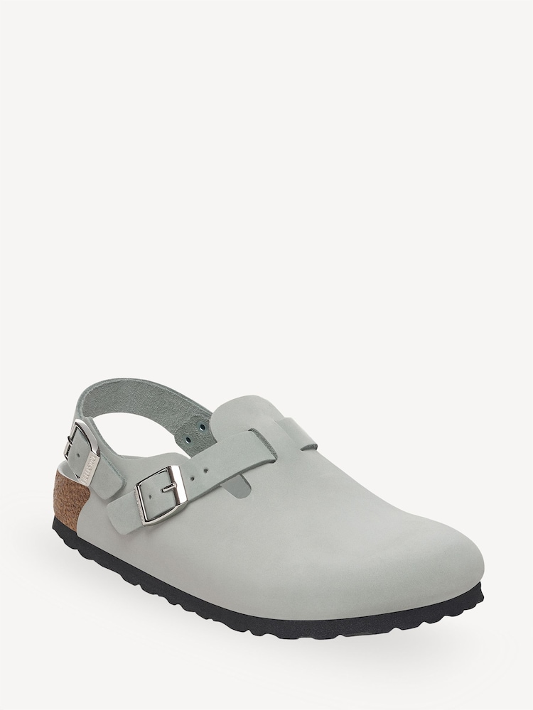 Birkenstock Green Tokio Nubuck Clogs - Image 2 of 3