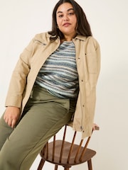FatFace Laurie Stone 100% Cotton Field Jacket - Image 10 of 11