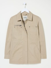 FatFace Laurie Stone 100% Cotton Field Jacket - Image 11 of 11