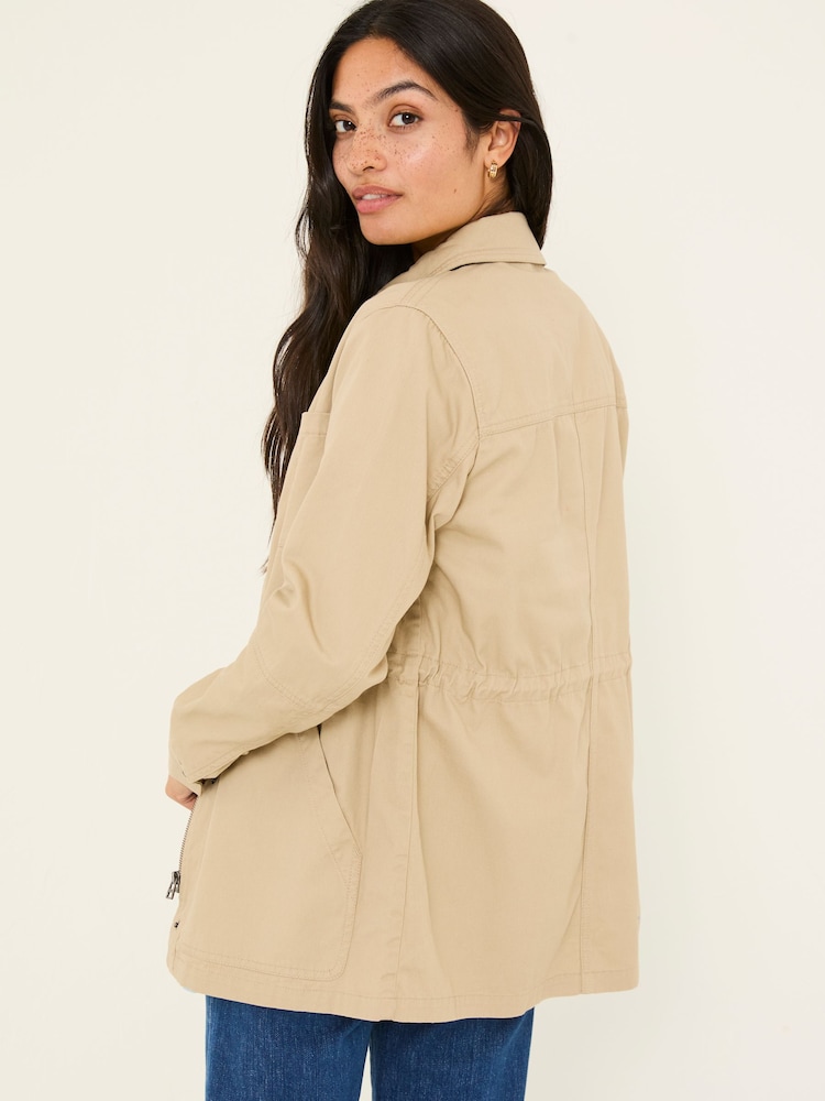FatFace Laurie Stone 100% Cotton Field Jacket - Image 2 of 11