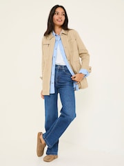 FatFace Laurie Stone 100% Cotton Field Jacket - Image 3 of 11