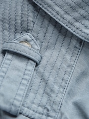 FatFace Lowen Chambray Blue 100% Cotton Field Jacket - Image 12 of 12