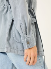 FatFace Lowen Chambray Blue 100% Cotton Field Jacket - Image 6 of 12