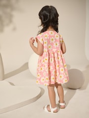 Pink Flower Button Through Summer Dress (3mths-10yrs) - Image 2 of 8