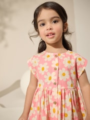 Pink Flower Button Through Summer Dress (3mths-10yrs) - Image 3 of 8